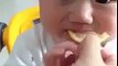 Child Boy Tastes Lemon First Time - Lemon Taste First Time - Cute Video