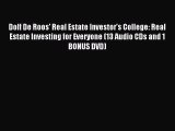 Download Dolf De Roos' Real Estate Investor's College: Real Estate Investing for Everyone (13