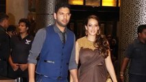 Yuvraj Singh With Girlfriend Hazel Keech @ Preity Zinta Wedding Reception