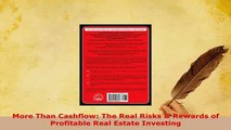 PDF  More Than Cashflow The Real Risks  Rewards of Profitable Real Estate Investing Download Online