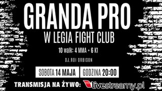Transmisja gali MMA Granda PRO z Warszawy będzie na żywo tutaj: http://livestreamy.pl/granda-pro/