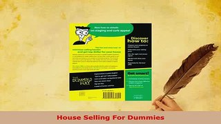 PDF  House Selling For Dummies Read Full Ebook