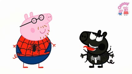 Peppa Pig english episodes Spiderman Daddy Pig vs Venom Geogre Pig