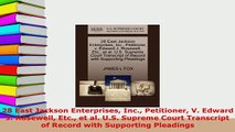 PDF  28 East Jackson Enterprises Inc Petitioner V Edward J Rosewell Etc et al US Supreme  EBook