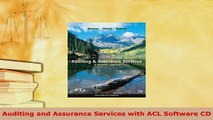 PDF  Auditing and Assurance Services with ACL Software CD Download Full Ebook