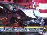 Three vehicles crash, seven injured