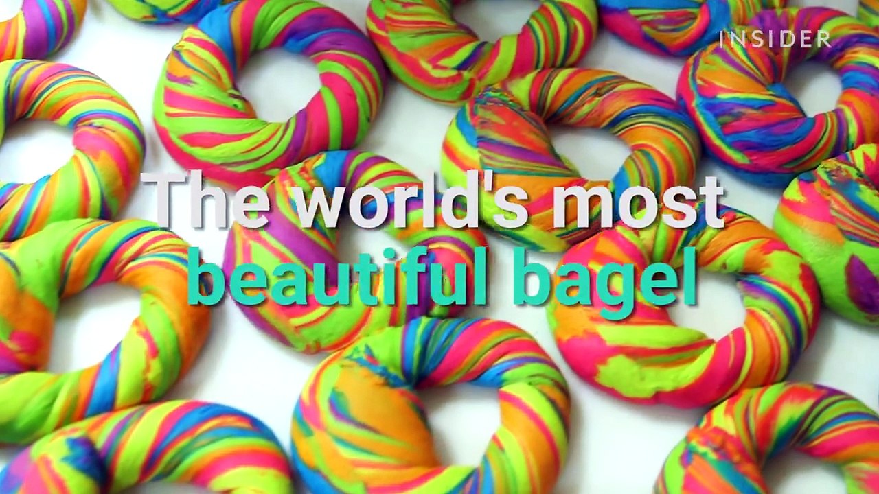 Brooklynites are losing their minds over this spectacular rainbow bagel.