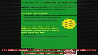READ book  The Official Guide for GMAT Quantitative Review 2016 with Online Question Bank and  DOWNLOAD ONLINE
