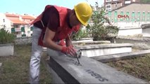 Zonguldak - Maden Bölümü Öğrencileri, Maden Şehitleri Mezarlığı'nı Temizledi