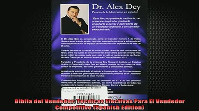 READ book Biblia del Vendedor Tecnicas Efectivas Para El Vendedor Competitivo Spanish Edition Full Free