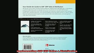 READ book  Implementing SAP ERP Sales  Distribution Online Free