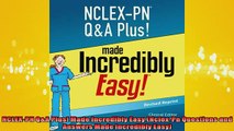 READ book  NCLEXPN QA Plus Made Incredibly Easy NclexPn Questions and Answers Made Incredibly READ ONLINE