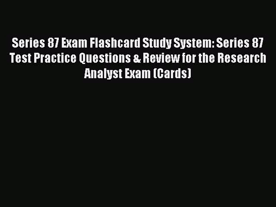 Read Series 87 Exam Flashcard Study System: Series 87 Test Practice Questions & Review for