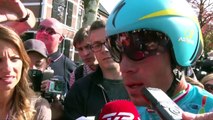 Vincenzo Nibali dopo la prima tappa del Giro d'Italia 2016.