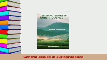 PDF  Central Issues in Jurisprudence  EBook