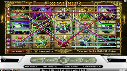 Excalibur ilmainen kasino kolikkopeli NetEnt Video Esikatselu