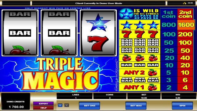 Triple Magic ilmainen kasino kolikkopeli Microgaming Video Esikatselu