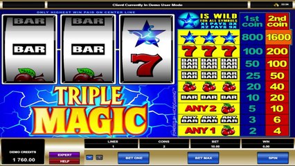 Triple Magic ilmainen kasino kolikkopeli Microgaming Video Esikatselu