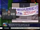 Argentina: sin quórum una vez más para debatir Ley Antidespidos