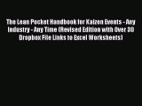 Read The Lean Pocket Handbook for Kaizen Events - Any Industry - Any Time (Revised Edition