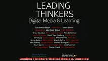 FREE PDF  Leading Thinkers Digital Media  Learning READ ONLINE