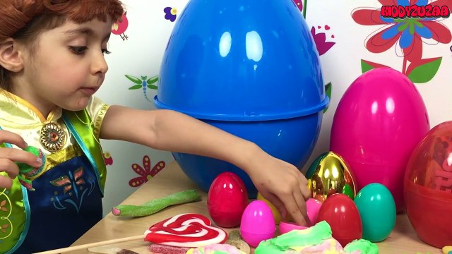 Frozen Elsa And Anna In Real Life Movie + GIANT EGG SURPRISE + Golden Egg, Candy Haul, Kinder