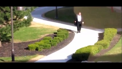 Goose make fun with old man