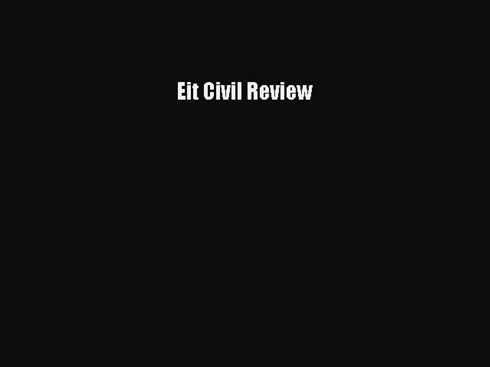 Read Eit Civil Review PDF Free