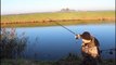 Lucky fishing on the monster pike