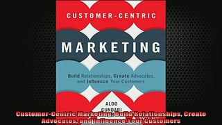 READ book  CustomerCentric Marketing Build Relationships Create Advocates and Influence Your Free Online