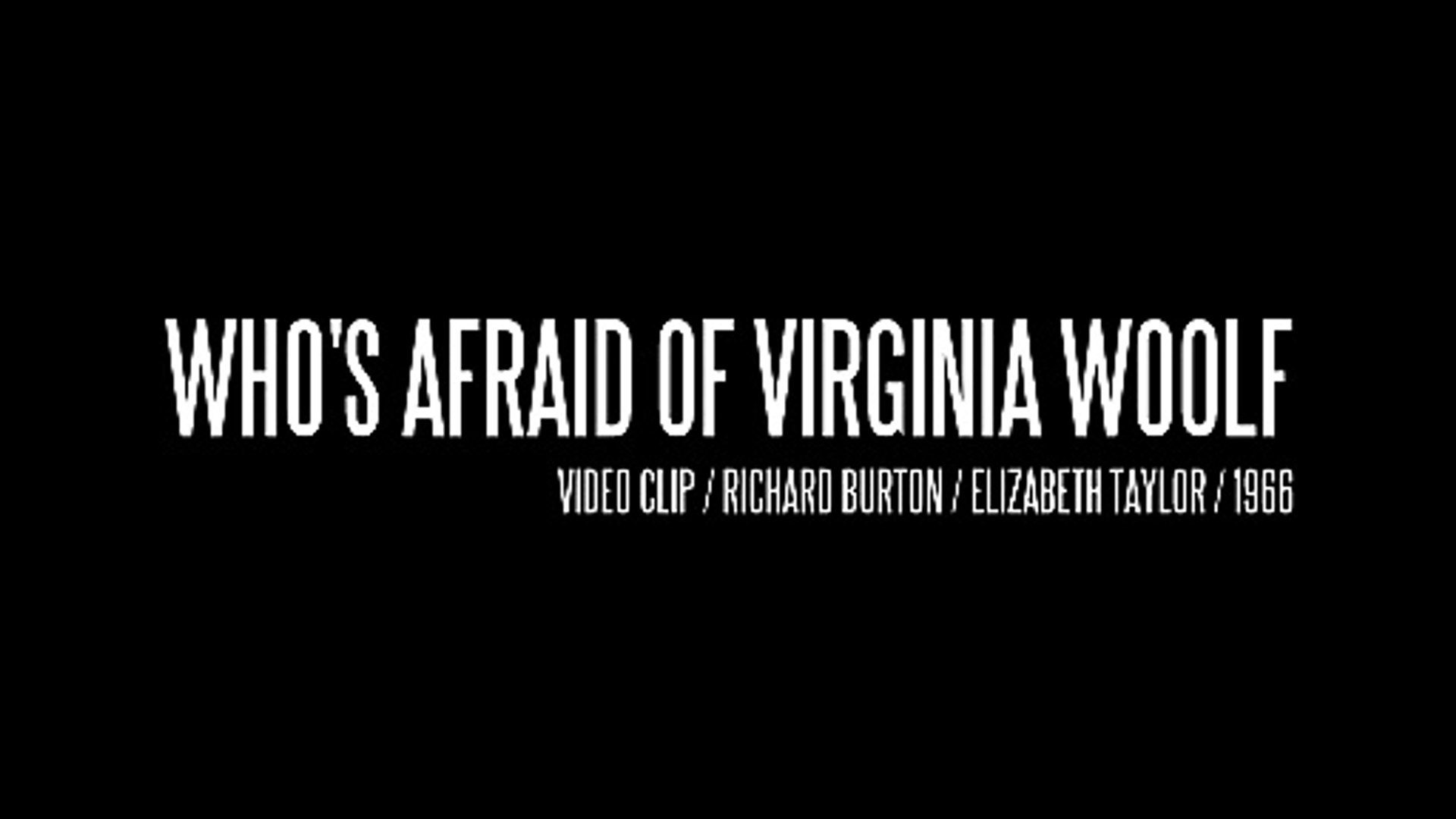 Who's Afraid of Virginia Woolf - 1966. A clip. Why no kiss. - video  Dailymotion