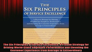 READ book  The Six Principles of Service Excellence A Proven Strategy for Driving WorldClass Full Free