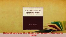 PDF  Natural Law and the Theory of Property Grotius to Hume  Read Online