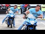 Salman Khan Sports Bike STUNT Encouragement On Mumbai Roads