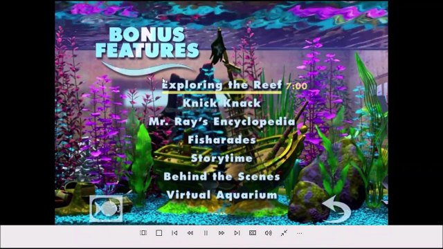 Finding Nemo 2003 DVD Menu Walkthrough (Disc 2)