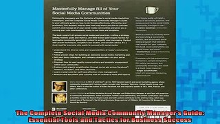 READ book  The Complete Social Media Community Managers Guide Essential Tools and Tactics for Online Free