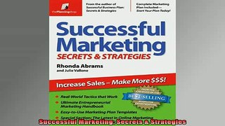 FREE EBOOK ONLINE  Successful Marketing Secrets  Strategies Full EBook