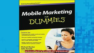 Downlaod Full PDF Free  Mobile Marketing For Dummies Full EBook
