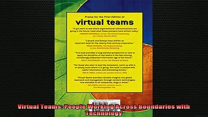 READ book  Virtual Teams People Working Across Boundaries with Technology Online Free