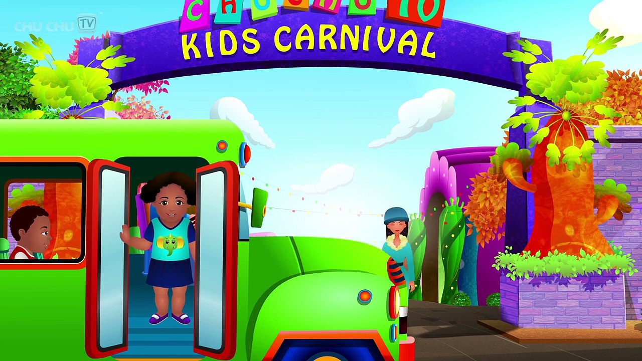 Surprise Eggs Nursery Rhymes - Wheels On The Bus - Learn Colours & Parts of the Bus - ChuChu TV -