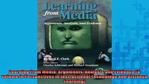 Free PDF Downlaod  Learning From Media Arguments Analysis and Evidence A volume in Perspectives in  DOWNLOAD ONLINE