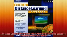 FREE DOWNLOAD  Distance Learning Programs 2002 Petersons Guide to Distance Learning Programs 2002  BOOK ONLINE
