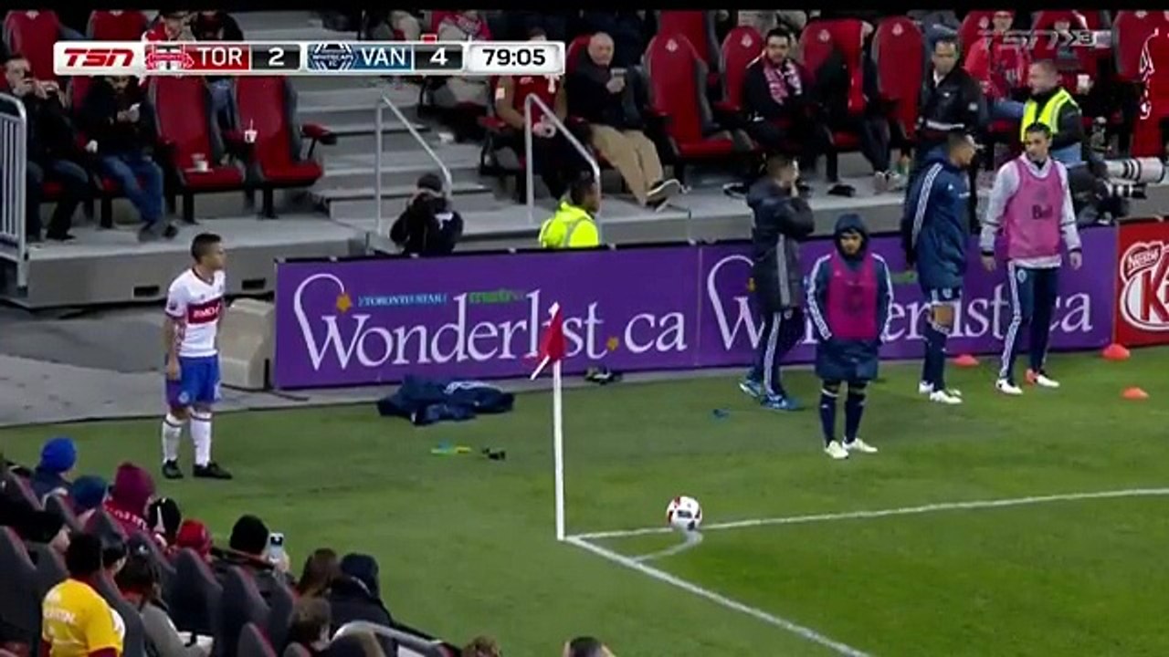 Drew Moor Goal - Toronto FC 3-4 Vancouver Whitecaps FC - 14-05-2016 MLS
