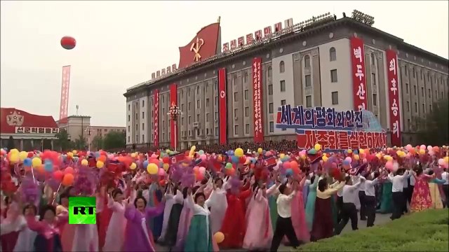 Северная Корея. Парад в честь вождя (09.05.2016 г.)