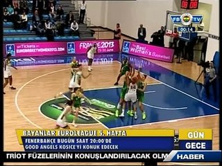 27 Kasım 2012 Fenerbahçe Bayan Basketbol Rakip Good Angels Kosice