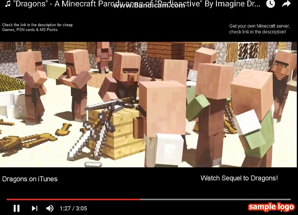 Imagine Dragons; Minecraft Parody of Imagine Dragons' Radioactive