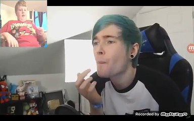 Dantdm singing his theme song: the red one has Been chosen