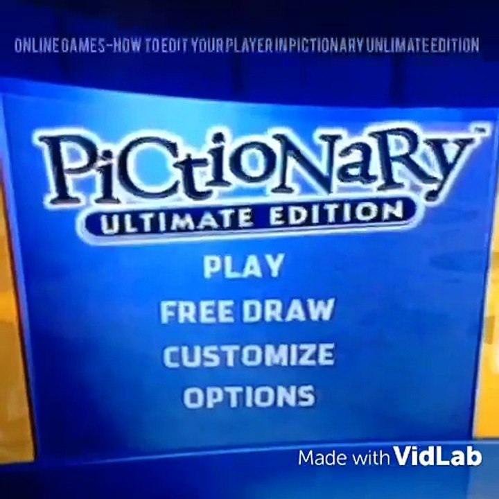 Online Games-How to edit your player in Pictionary unlimate Edition