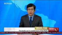 Fire breaks out in crowded Sao Paulo slum