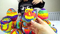 Play Doh Surprise eggs from Rainbow Dough with Peppa Pig, Paw Patrol, Mashems, Kinder, MLP